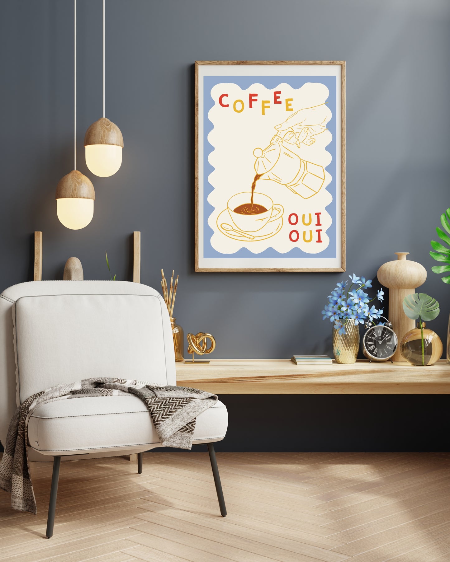 Art Print Coffee (Blue)