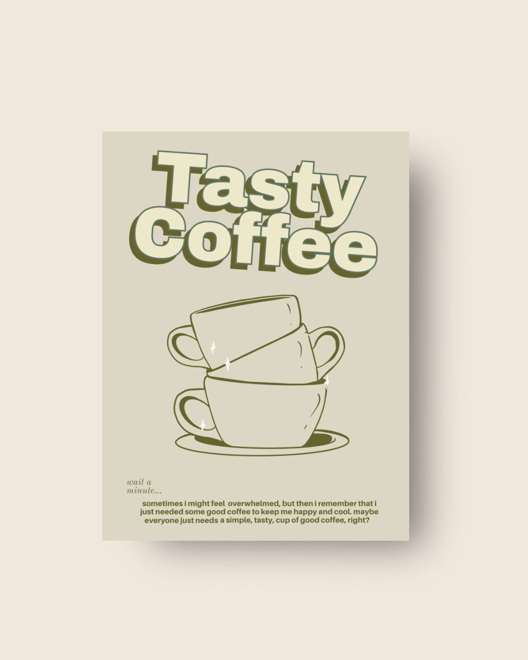 Art Print Tasty Coffee
