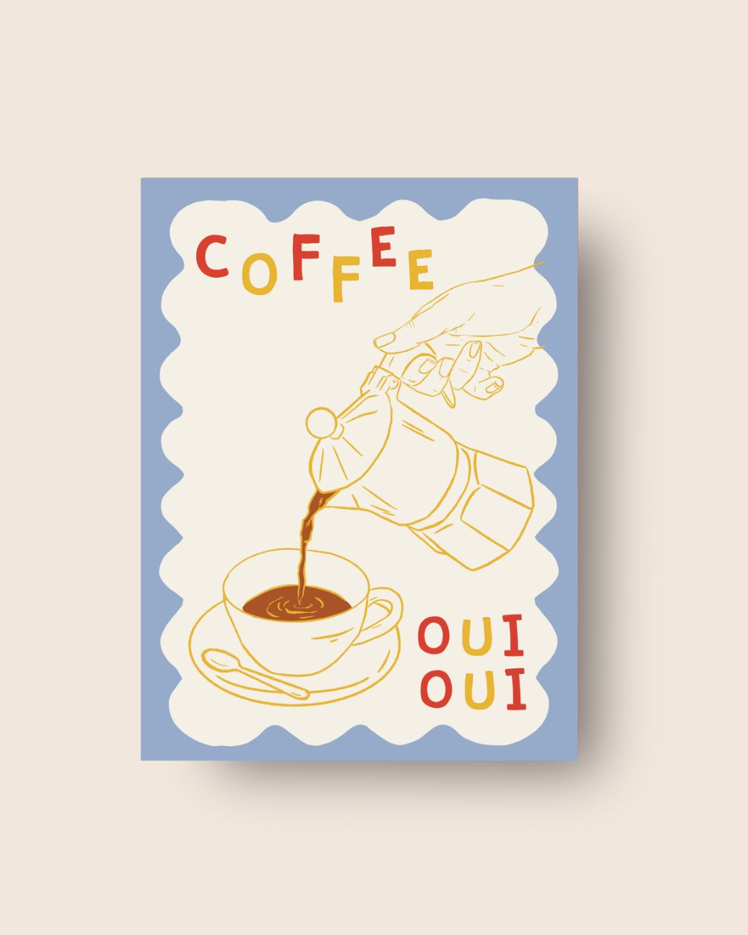 Art Print Coffee (Blue)