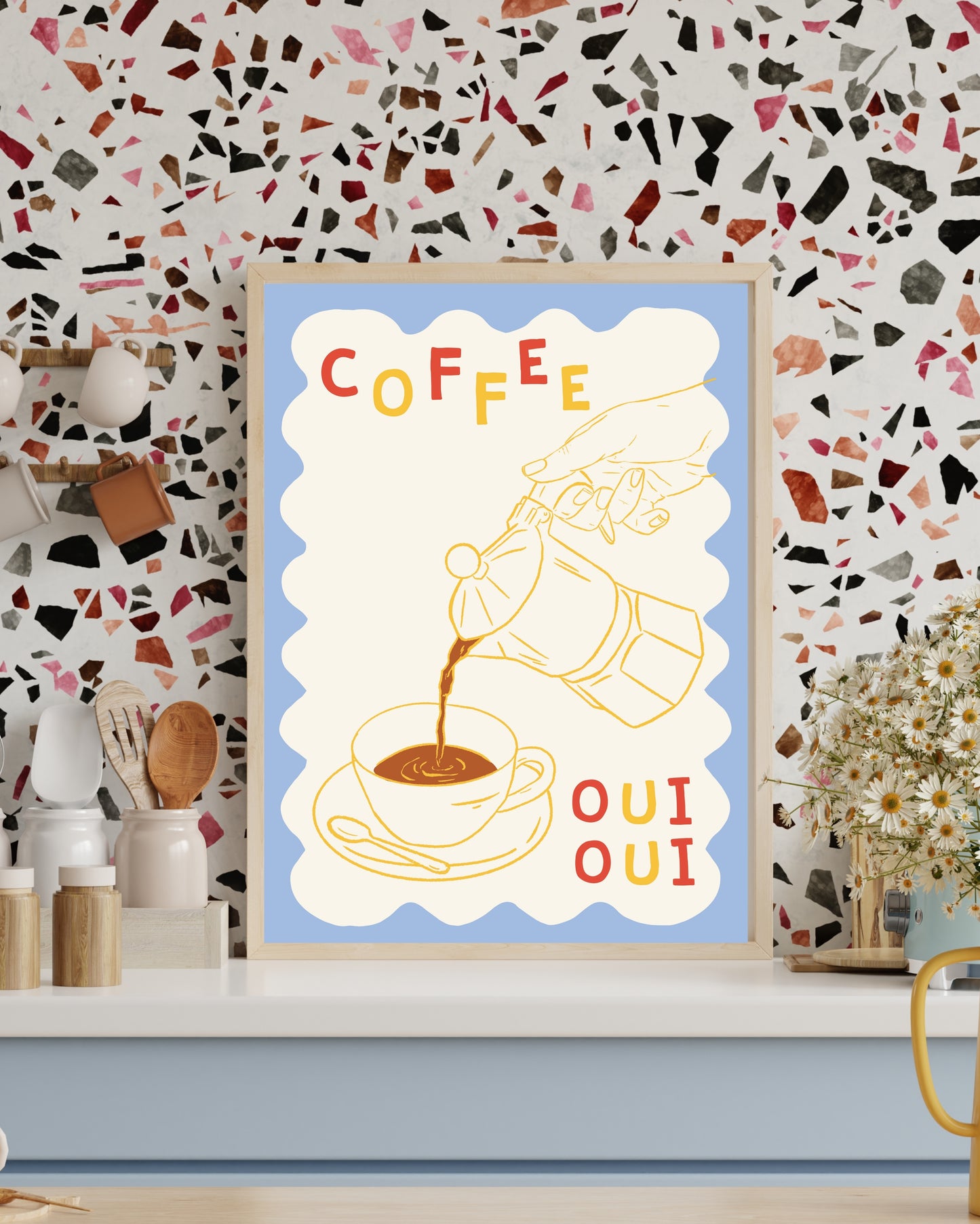 Art Print Coffee (Blue)