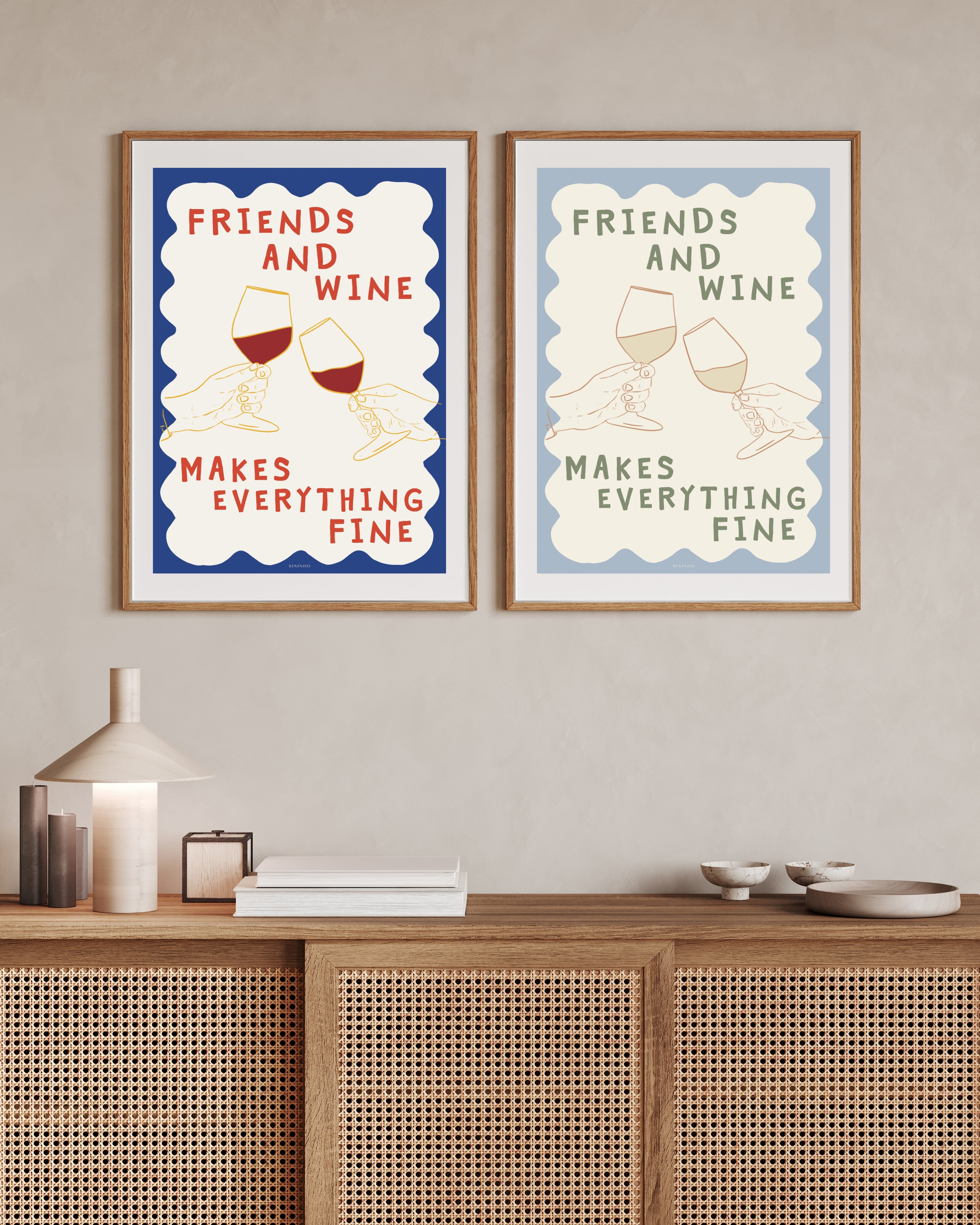 Art Print White Wine