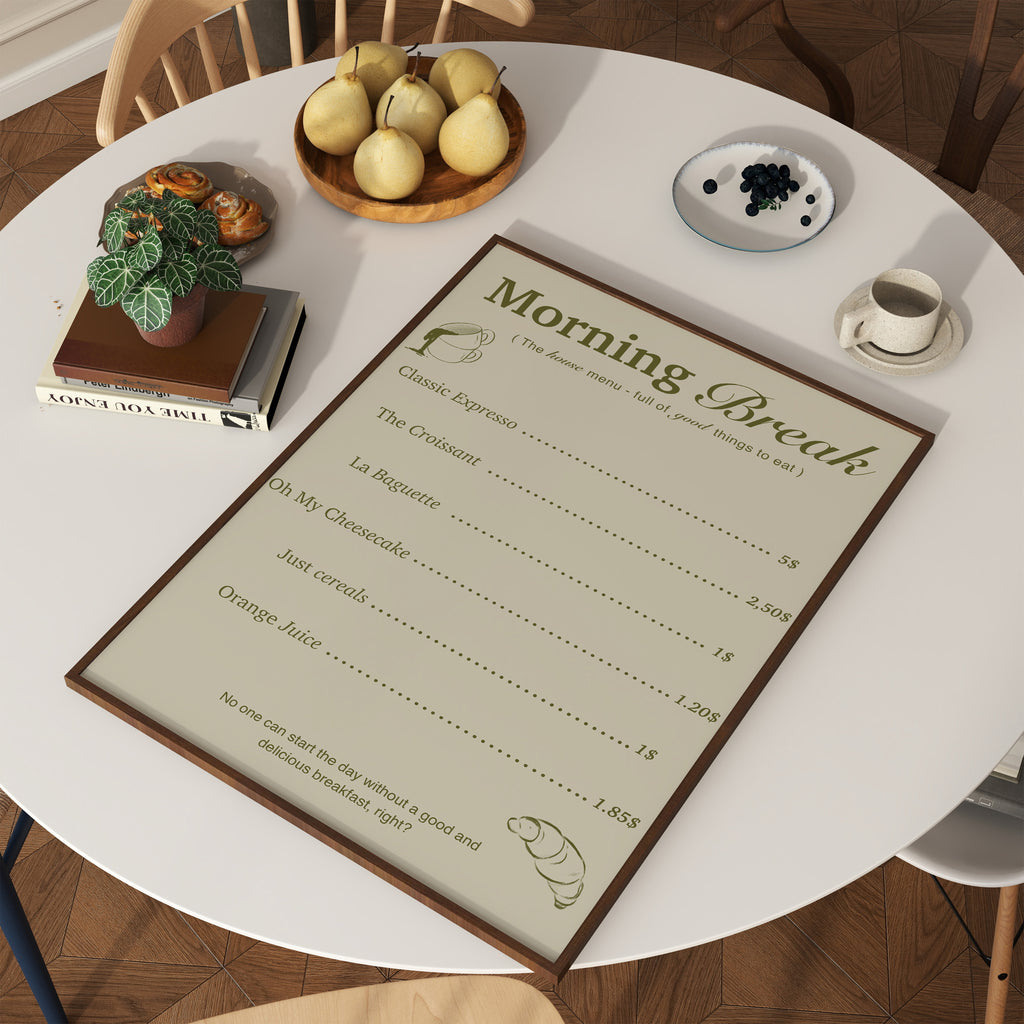 Art Print Morning Break Menu